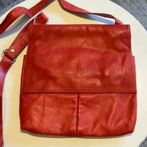 Florence Italian red leather bag